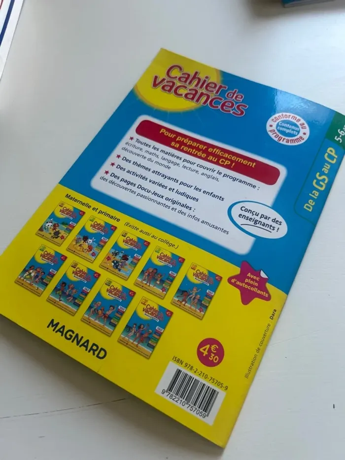 Cahier de vacances 5/6 ans neuf - photo numéro 3