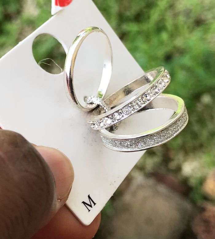 3 bagues argentées - photo numéro 3