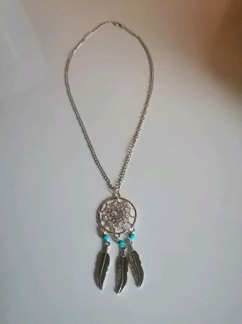 🌸Collier argenté avec pendentif attrape rêve Neuf 🌸