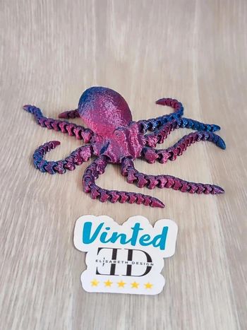 Poulpe couleur irisé, impression 3D