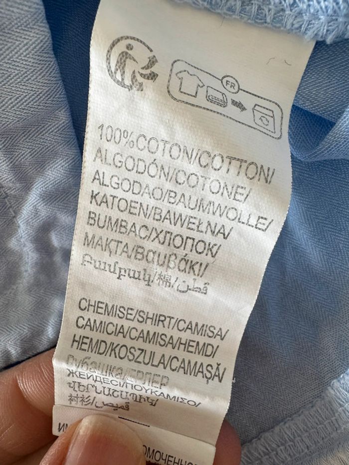 Chemise bleu ciel Kiabi 3 mois TBE - photo numéro 4