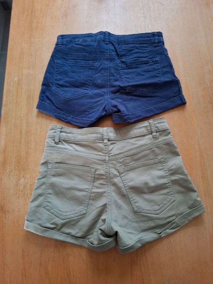 Lot shorts  court bleu marine et kaki H&M - photo numéro 2