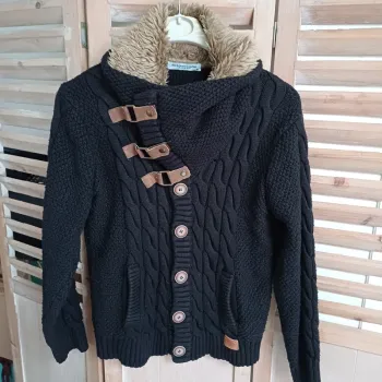 Gilet / cardigan noir homme taille M.  Enzo Di Capri