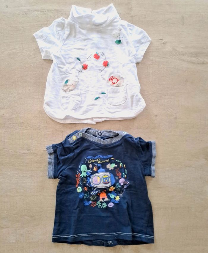 Lot deux tshirt sergent major 6 mois