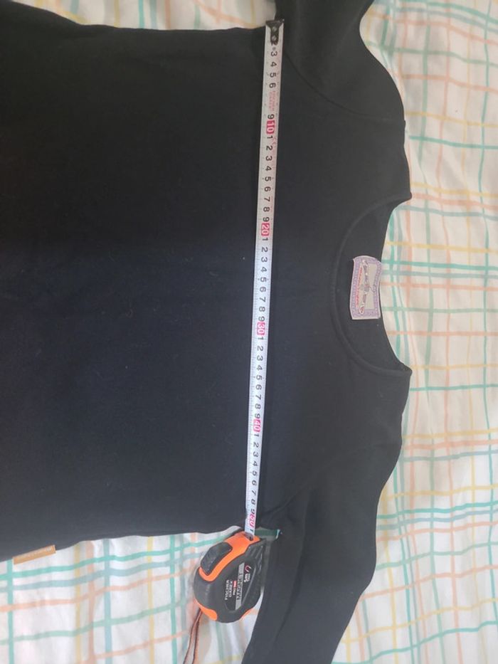 Robe sweat noir, avec fleurs en feutrine, Mamatayoe - photo numéro 7