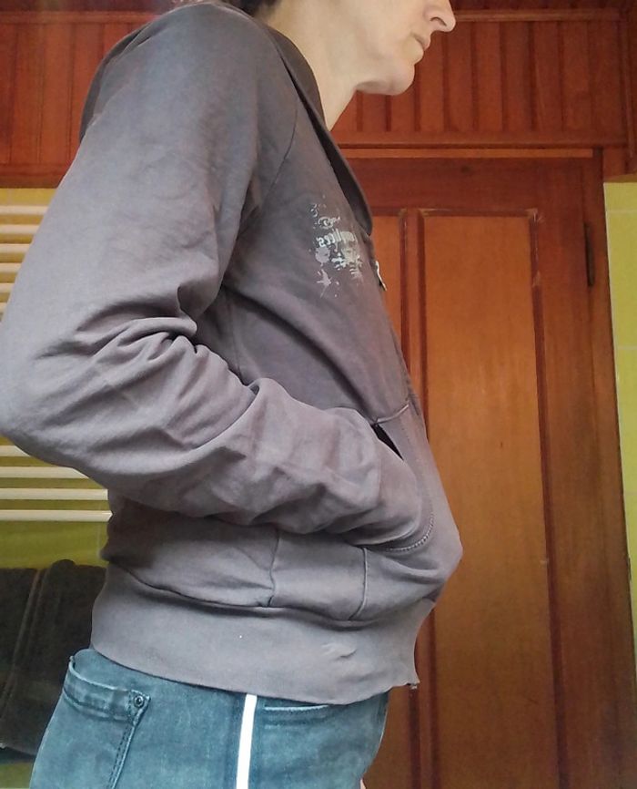 Sweat femme brun à capuchon Complices - photo numéro 7