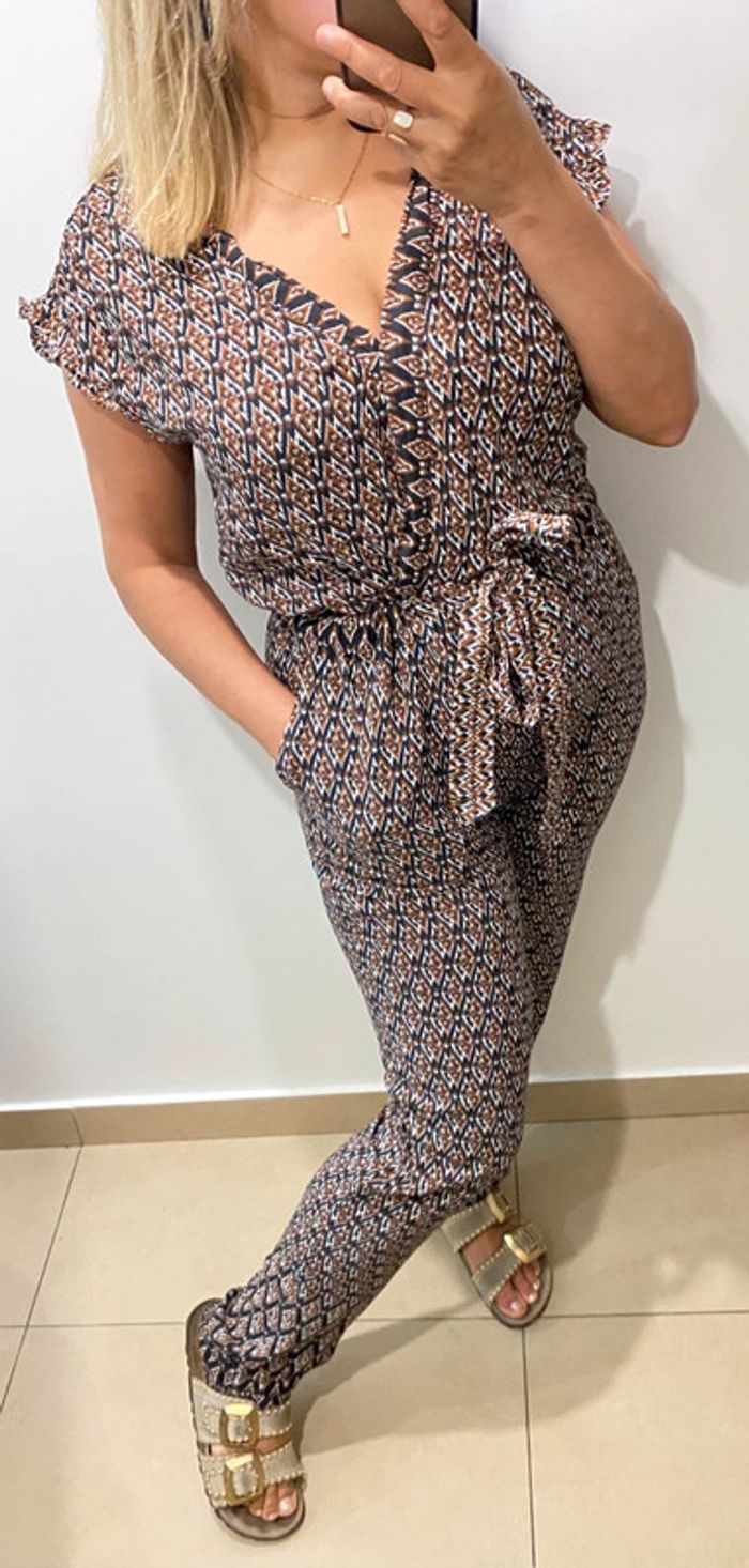 🌿 Combinaison 1.2.3 Paris – imprimée fluide Taille 38 - photo numéro 3