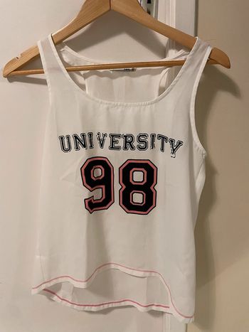 Débardeur blanc “University 98” - Taille S
