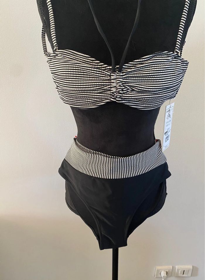 Maillot de bain Anya Beach 2 pièce taille 40 blanc et noir - photo numéro 2