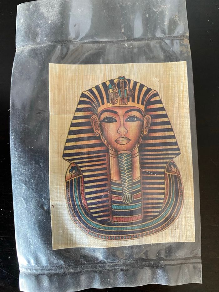 Reproduction Toutankamon sur papyrus - photo numéro 1