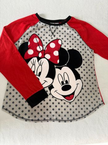 Haut de pyjama blanc et rouge Disney Mickey et Minnie pour fille taille XL enfant