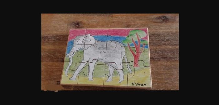 Puzzle bois Ti'moun fabriqué en Aveyron - jeux / jouet