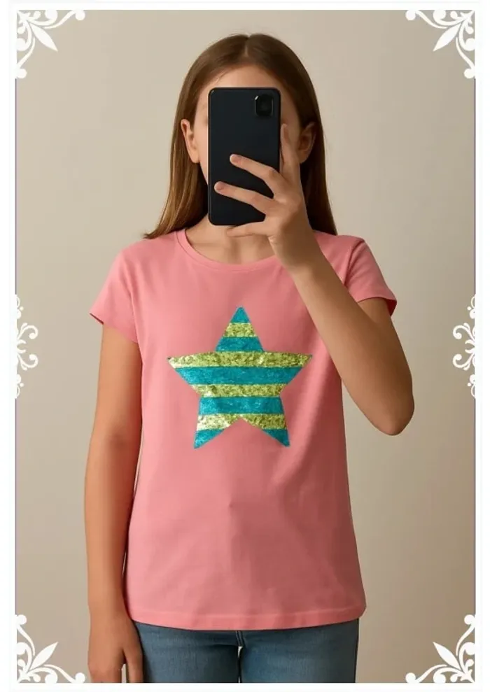 T-shirt a sequins réversible enfant fille taille 12 ans Kiabi - photo numéro 2