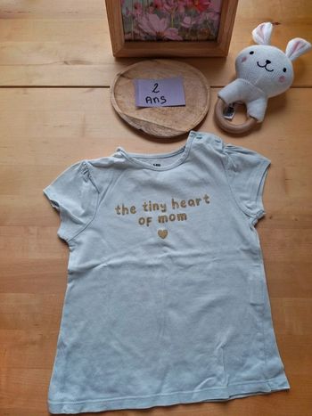 T-shirt manches courtes pour fille taille 24 mois Marque Kiabi Très bon état