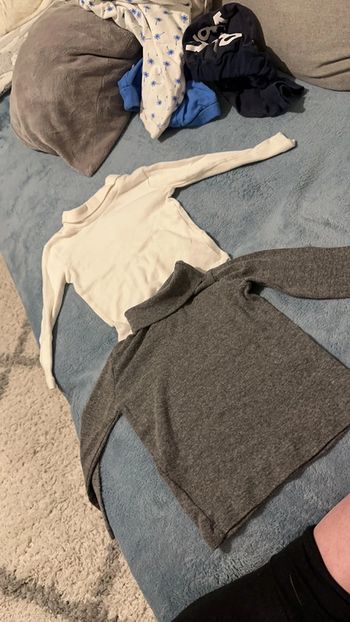 2 pull col roulé 12 mois mixte