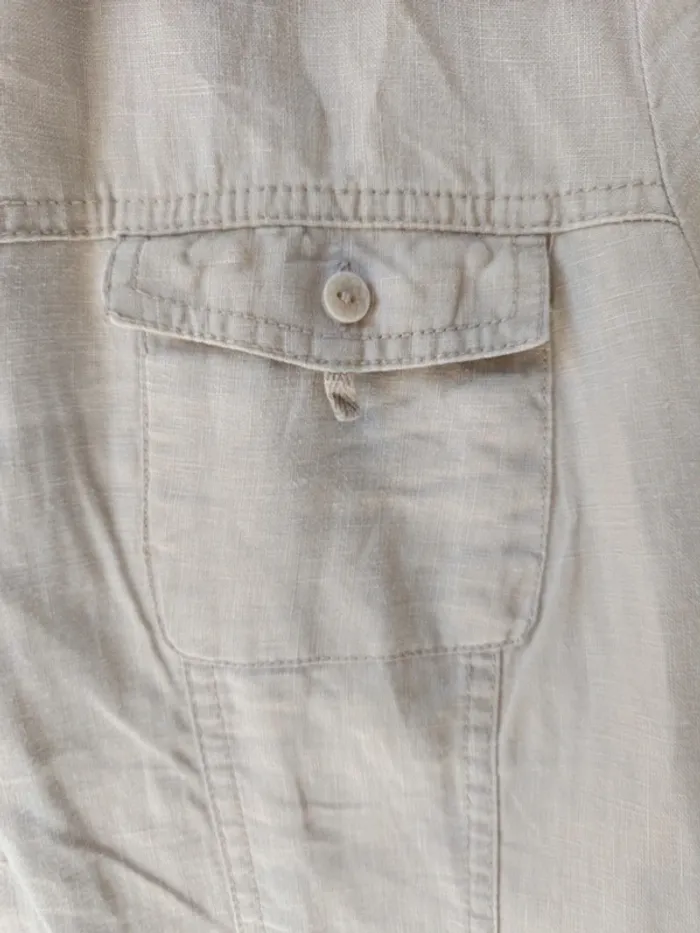 Chemise Patrice Breal t.46 100% lin - photo numéro 4