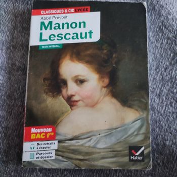 Livre Manon Lescaut Abbé Prévost 