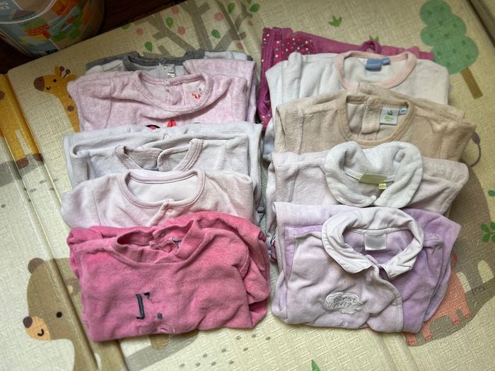 Lot de 10 pyjamas velours hiver