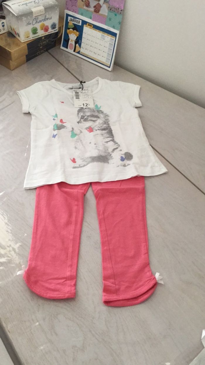 Ensemble tee shirt et legging chat 6 ans La Halle neuf