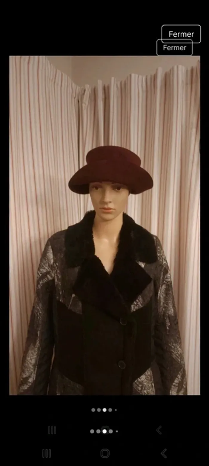 Manteau Bonita noir/gris parfait état taille 36 - photo numéro 3