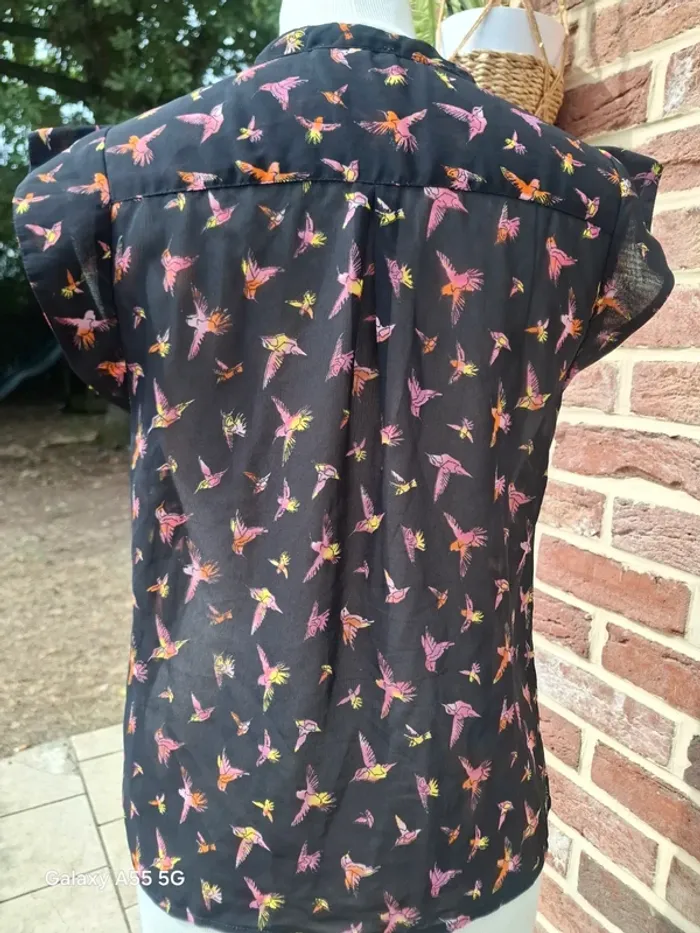 Haut femme M motif oiseaux - photo numéro 6