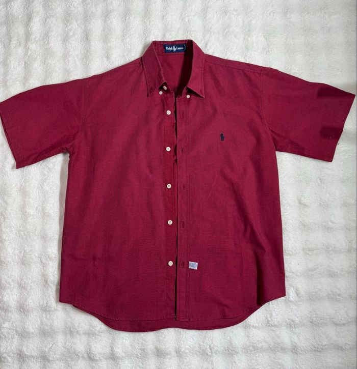 Ralph Lauren chemise bordeaux manches courtes - photo numéro 2