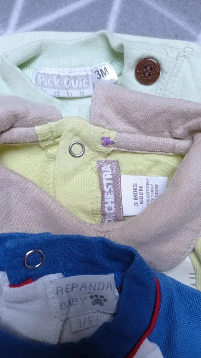 🦁 Lot 6 t-shirts manches courtes, 3 mois - photo numéro 3