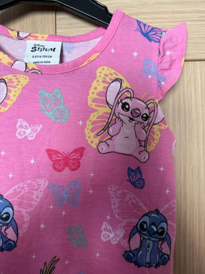 Robe été rose stitch/angel DISNEY t.3-4ans - photo numéro 3