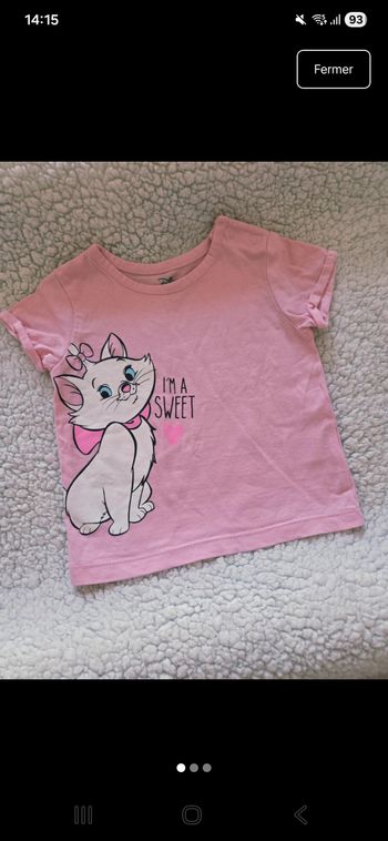 T-shirt Disney Marie Aristochats 6 mois
