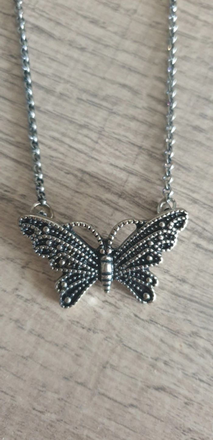 Collier papillon 🦋 argent