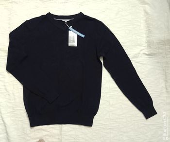 Eldys Men pull col V cachemire coton M