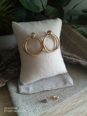 Boucles d'oreilles double anneaux