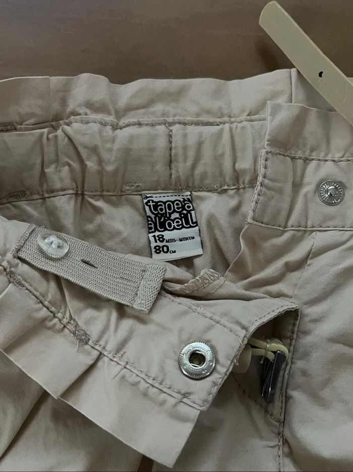 Ensemble short marron/teeshirt jaune Tape à l’œil  18 mois - photo numéro 5