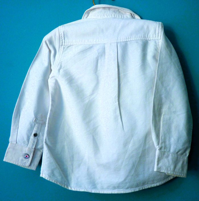 Chemise blanche Garçon Jacadi 4 ans TBE ecusson ceremonie - photo numéro 3