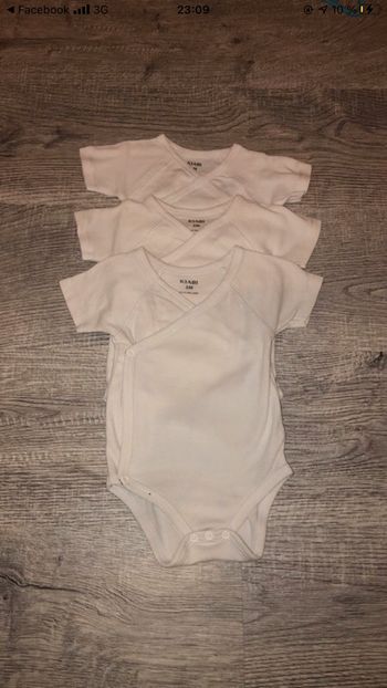 Lot 3 bodies croisés - Kiabi - 3 mois