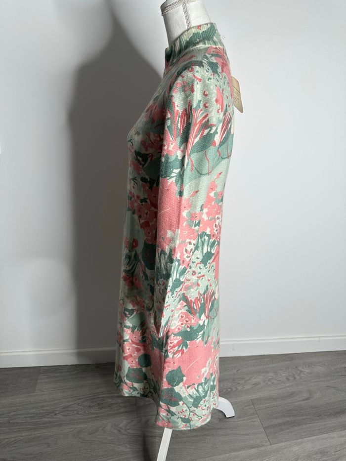 Robe longue à fleurs en cachemire Vintage T38 M - photo numéro 2