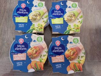 Lot repas de nuit bébé 15 mois