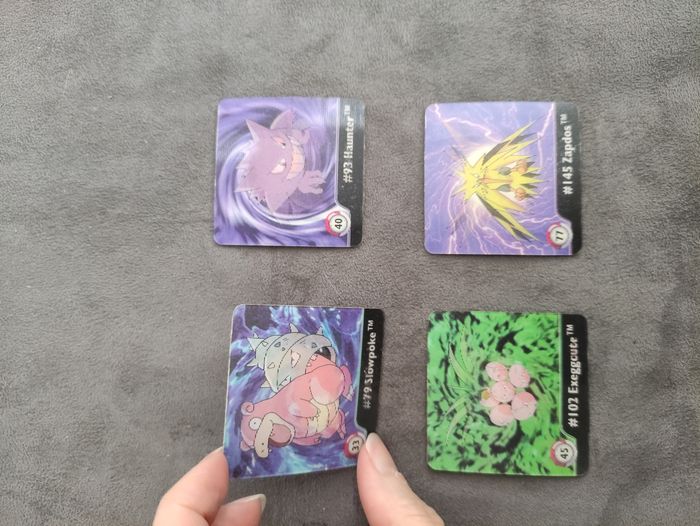 Lot de 4 cartes Pokémon Vintage 1999 Artbox Action Flipz Square Séries One 33 40 45 et 77