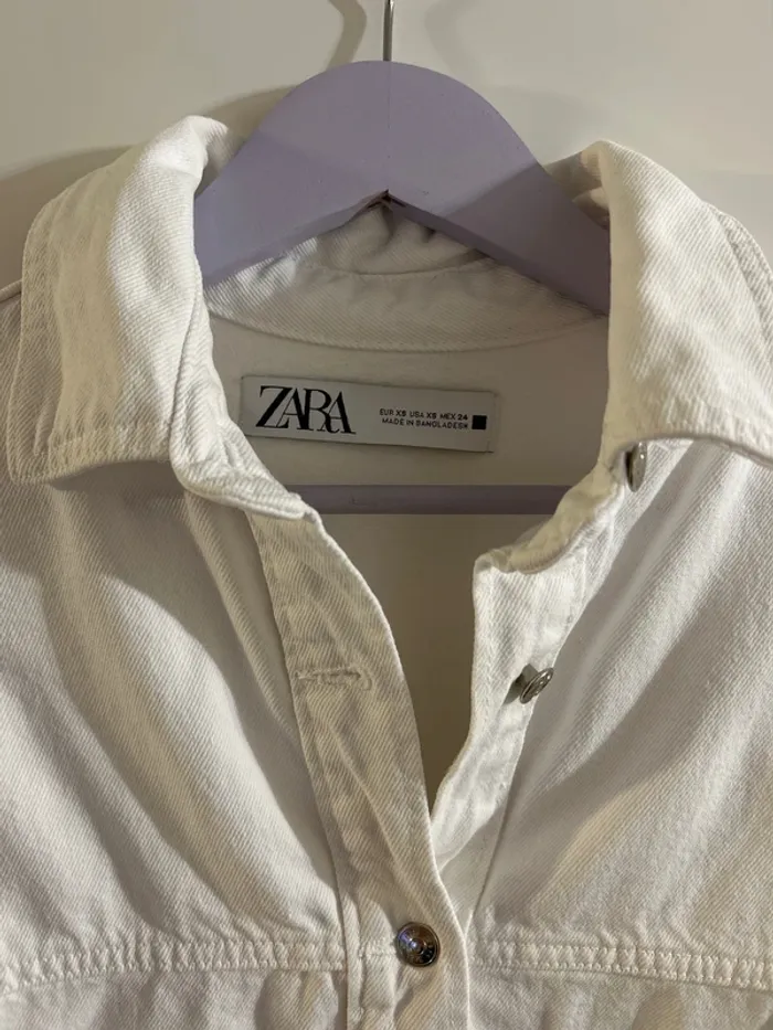 Veste jeans blanche XS - photo numéro 2