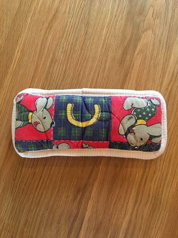 Oreiller linge de lit pour poupée poupon boutique indépendante motifs chiens + carreaux