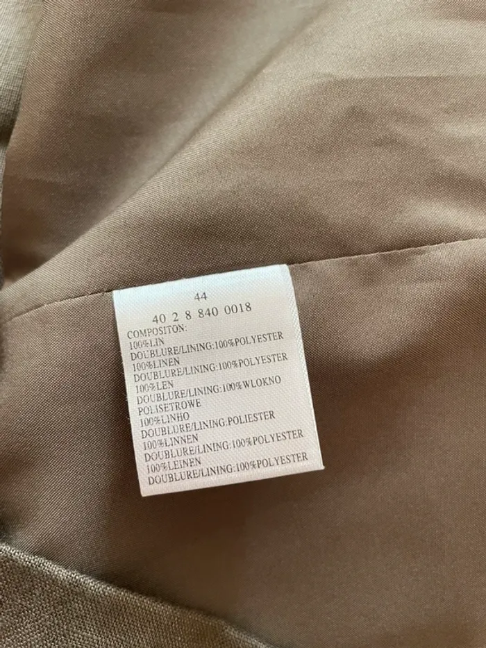 Veste marron en lin - Streboski - 44 - photo numéro 7