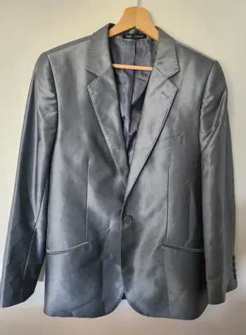 veste de costume homme grise satinée taille S Mia excellent état