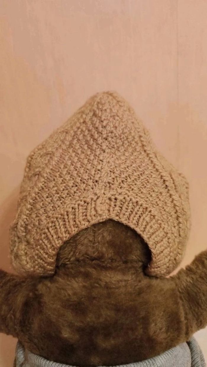 Bonnet Tricoté Main Vintage 70s/80s T. 40cm 🇨🇵 Fabriqué en France - photo numéro 5