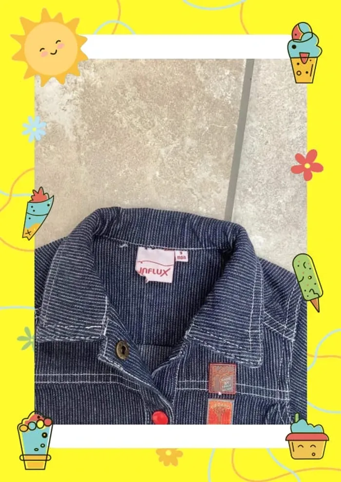 Veste en jean marine influx 3 mois - photo numéro 5