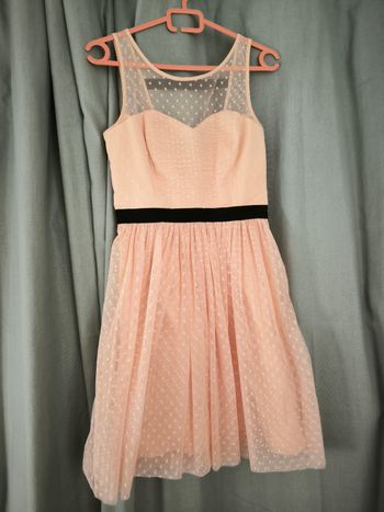 Robe de soirée Naf Naf rose poudrée S (36)