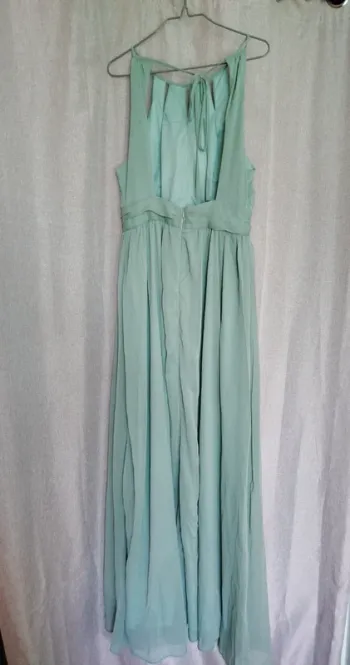 Robe longue femme vert d'eau