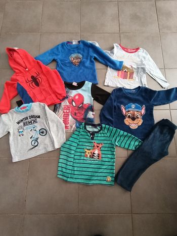 Lot vêtements garçon 3-4 ans – Disney / Spider-Man / Pat’Patrouille