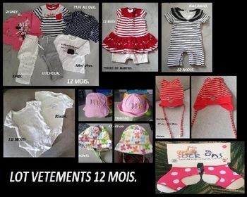 Lot vêtements fille 12 mois