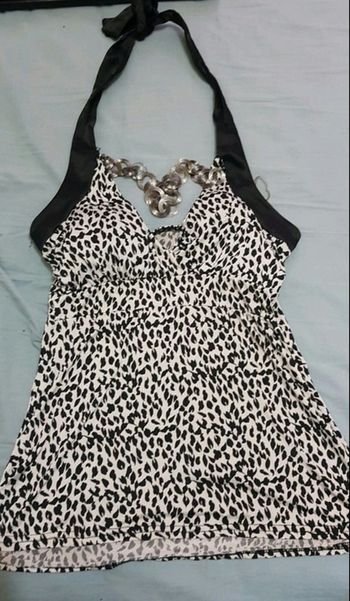 Top leopard dos nu
