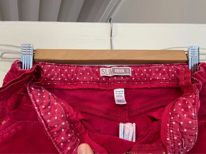 Slim en velours fuschia Okaïdi 12 ans - photo numéro 7